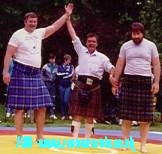 Albert Patrick winning the Heavyweight Backhold at The Inverarnan Highland Games, (John MacCourtney Referee)